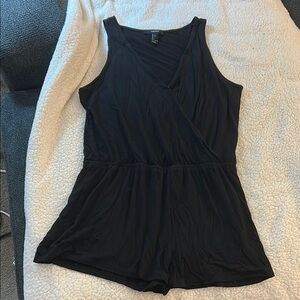 Black Sleeveless Romper